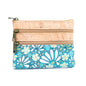 Chic Printed Cork Mini Wallet with Triple Zippers for Women BAG-2327