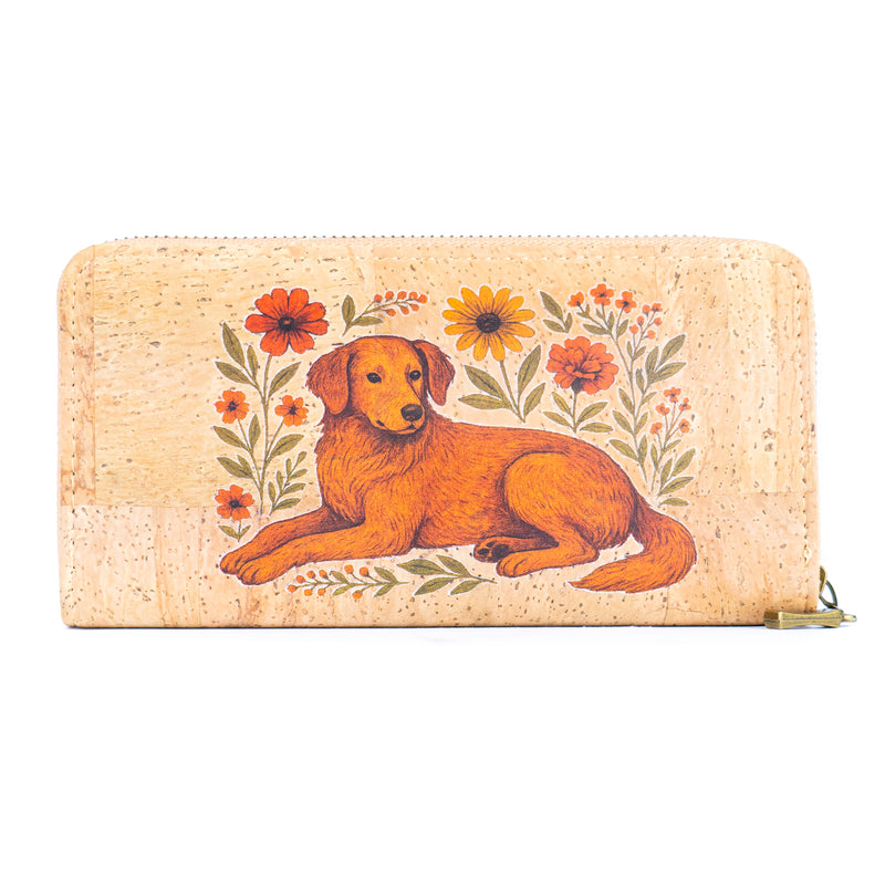 Cork Wallet with Wrist Strap – Dog, Cat, Fox & Squirrel Designs BAG-2020-ABCD