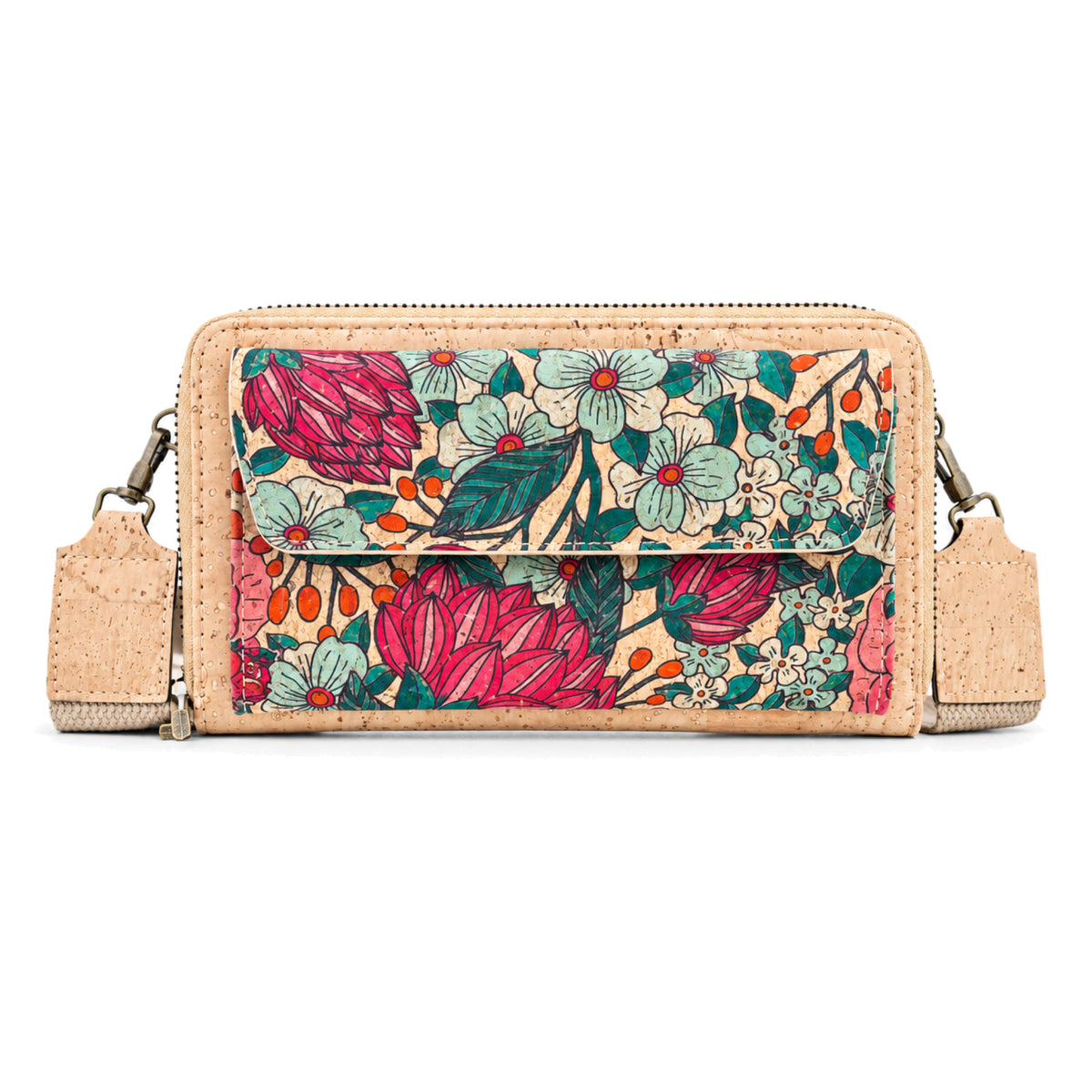 Cork Flora Crossbody Wallet Bag — BAG-2408