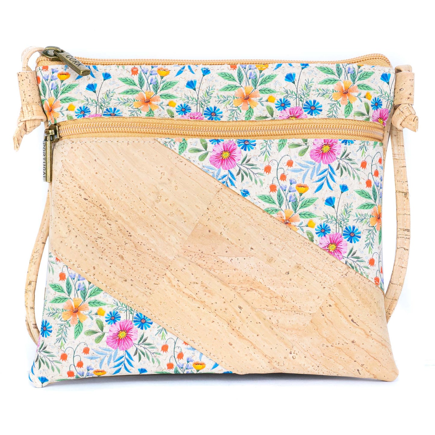 Diagonal Patch Cork Crossbody Bag BAGP-324