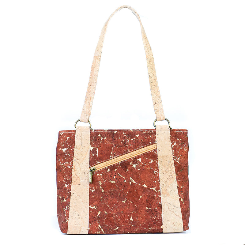 Cork Shoulder Bag with Double Zipper Pockets BAGP-285