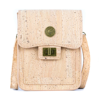 Cork Crossbody Phone Bag – Natural & Black Cork BAG-2360