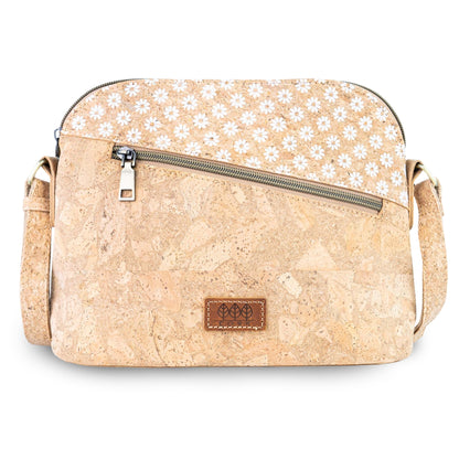 Natural Cork Crossbody Bag with Printed Accent BAGD-659