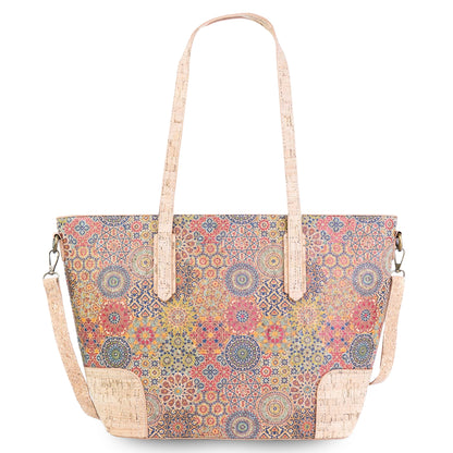 Printed Cork Tote & Crossbody Bag — BAGD-631