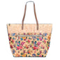 Chic Natural and Printed Cork Ladies' Tote Bag with PU Handle BAG-2331