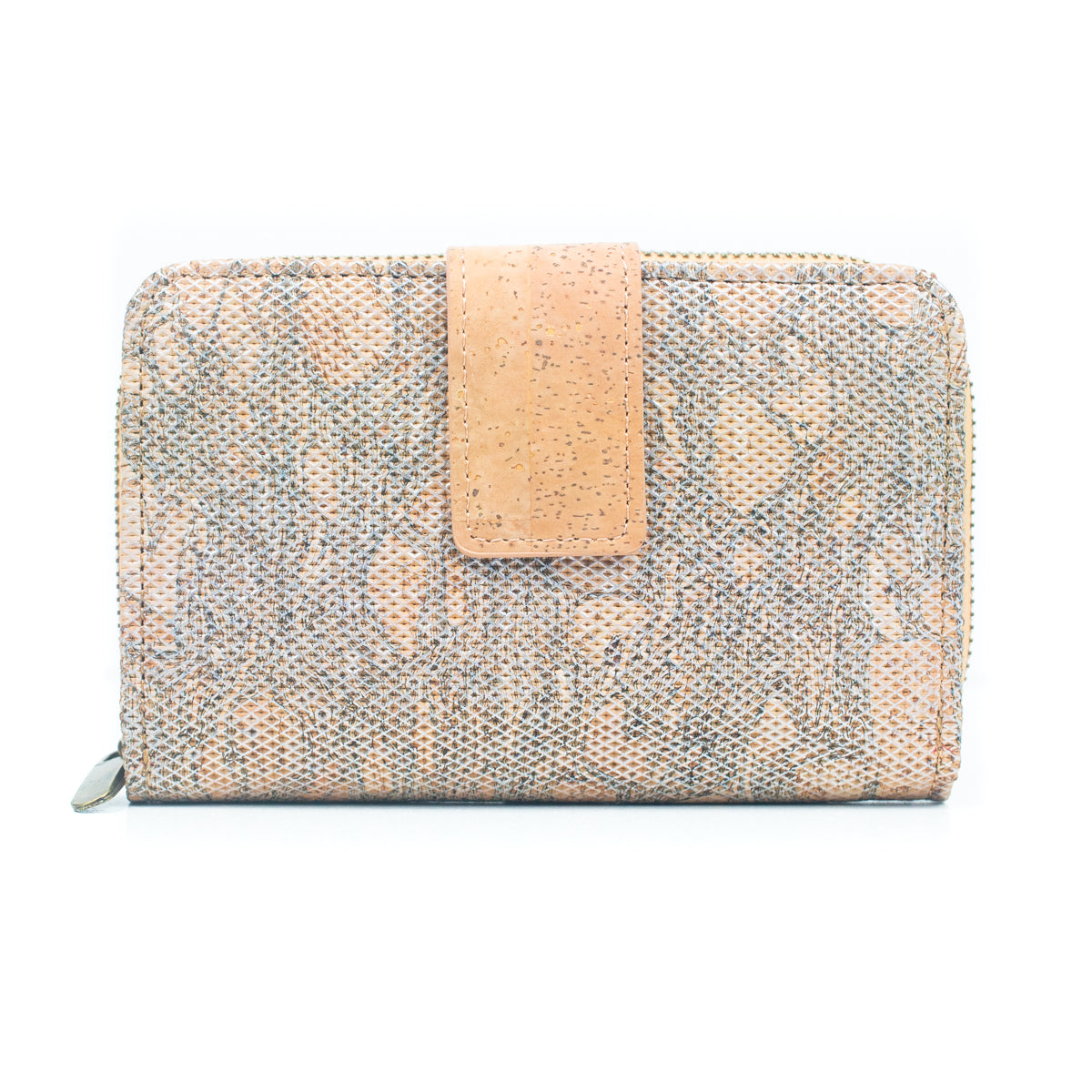 Prenium cork  women card zipper vegan wallet BAGP-171