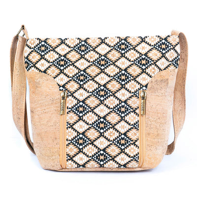 Cork Women's Crossbody Bag with Zippers BAGP-278