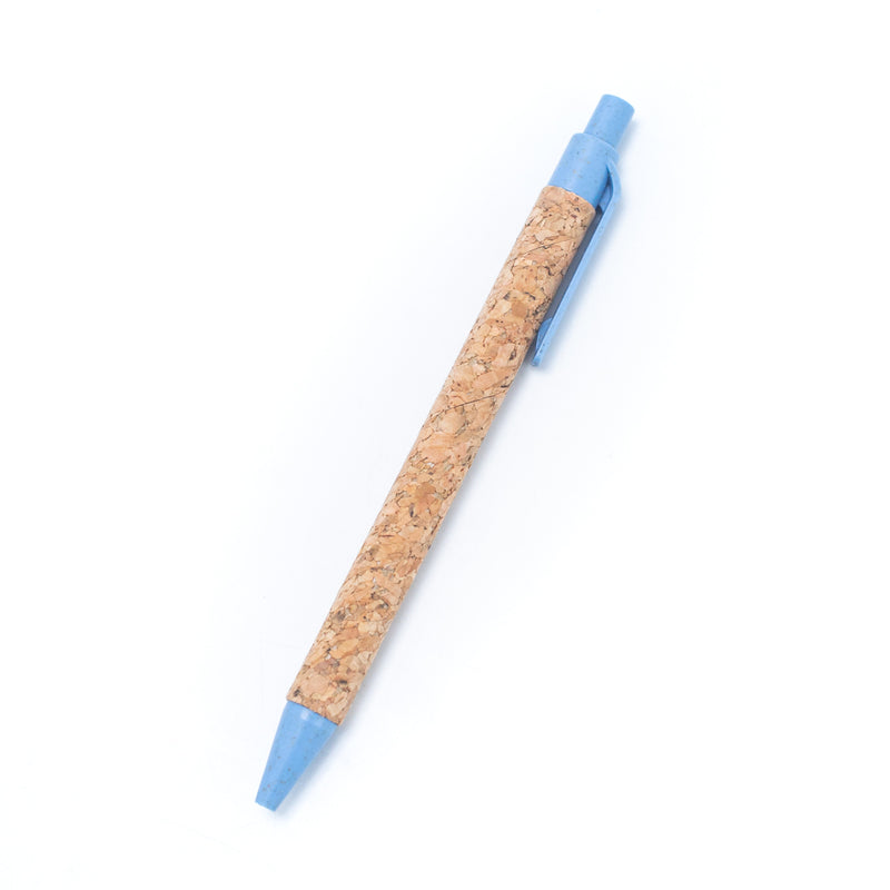 10units-Cork Ballpoint Pens with Biodegradable Plastic L-886