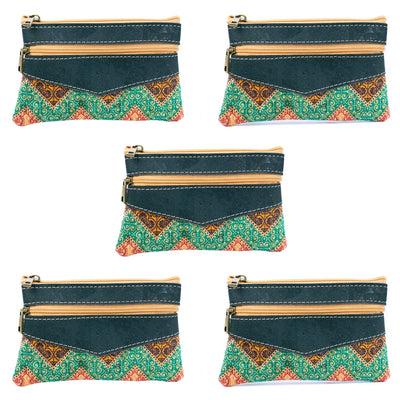 Cork Women's Coin Purse with Dual Zippers BAGP-177（5units）