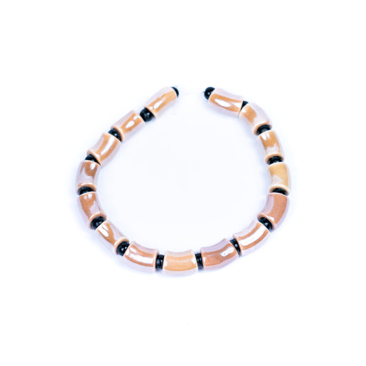 15PCS For about 5mm leather ceramic short tube for Jewelry supply Findings -D-5-5-265