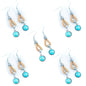 3mm Cork &amp; Turquoise Earrings | 5 Pairs in Matching Color | Handmade in Portugal-ER-207