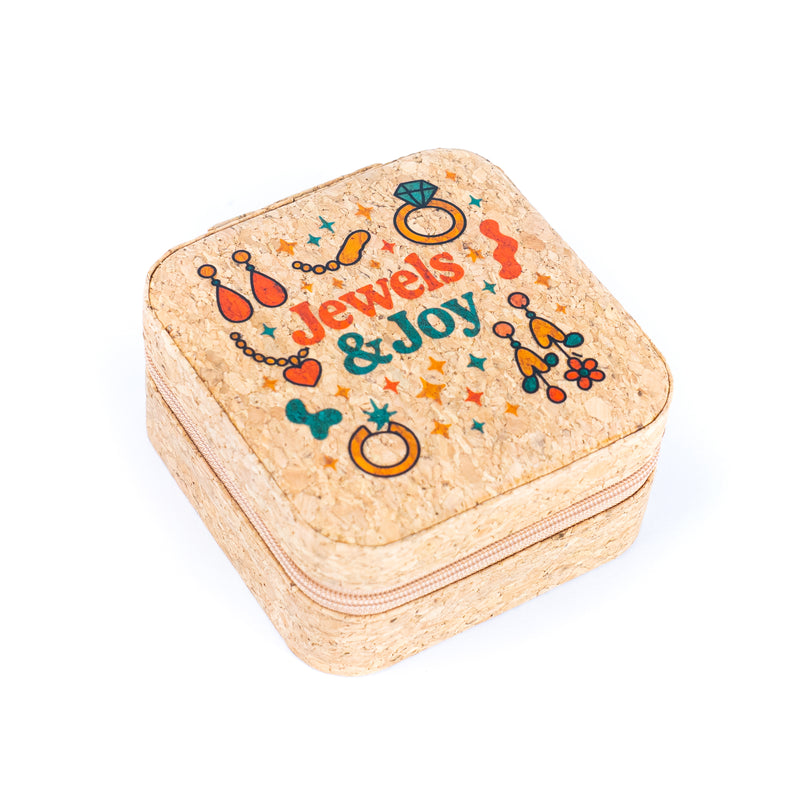 Natural Cork Jewelry Storage Box L-1158