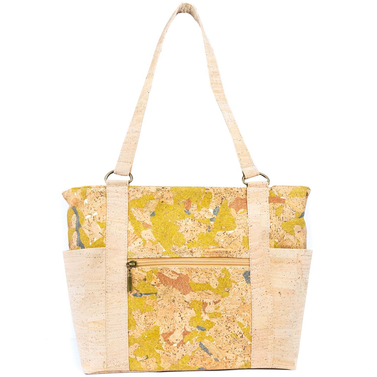 Cork Tote Bag with Zipper Pocket – Vegan Shoulder Handbag for Women BAGP-326