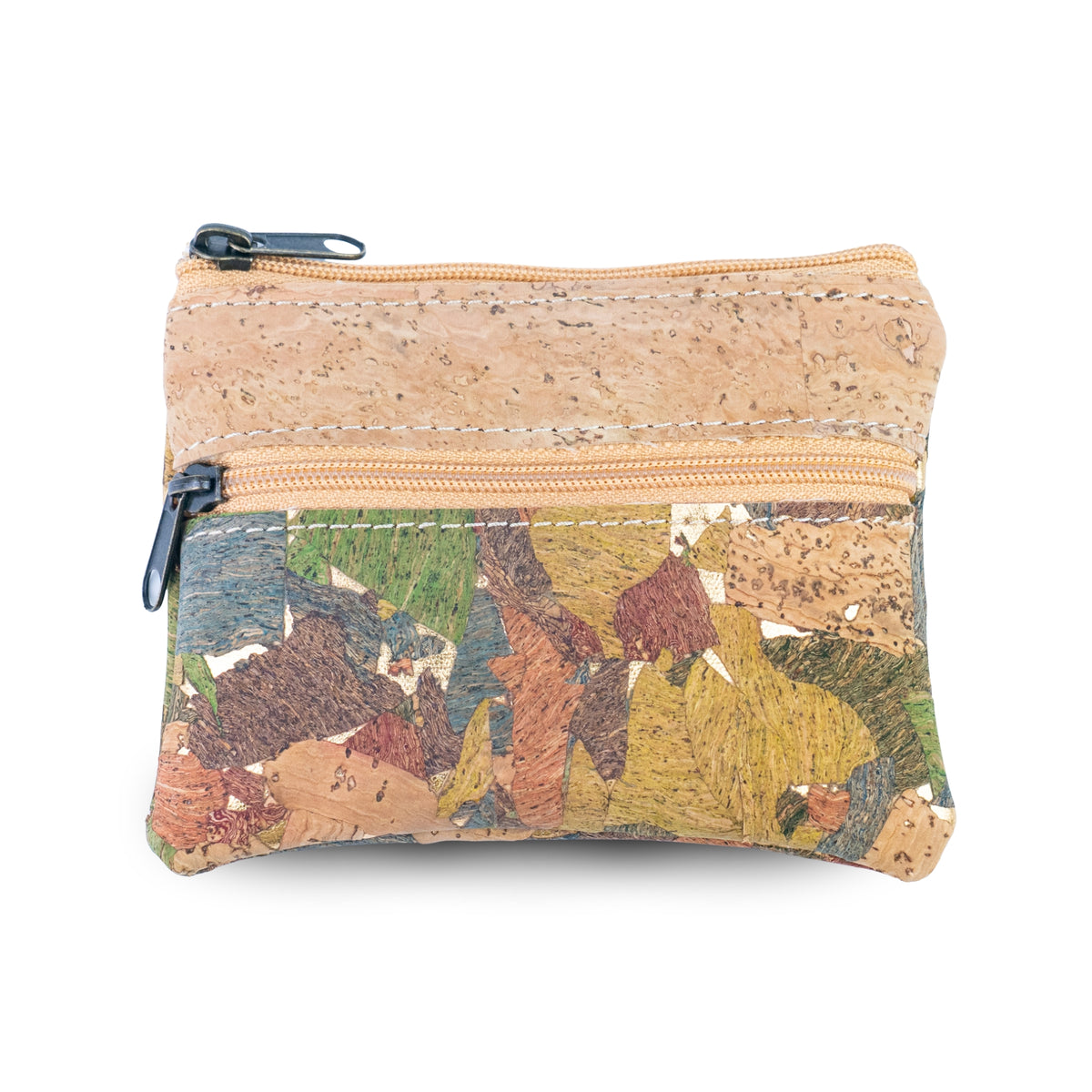 Lisbon Cork Coin Purse with Two Zip Pockets – Pack of 5 | BAGP-289C