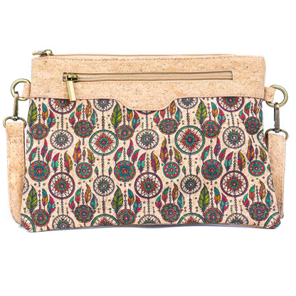 Printed Natural Cork Crossbody Bag & Clutch BAG-2396