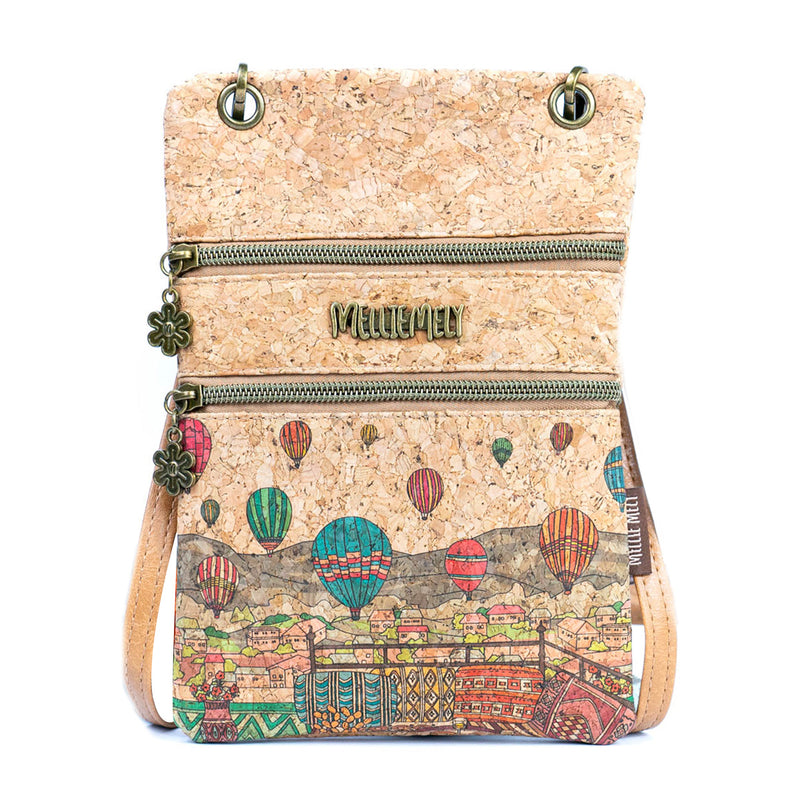 Flash Sale Stylish Cork Crossbody Bag with World Famous City Prints BAGF-098