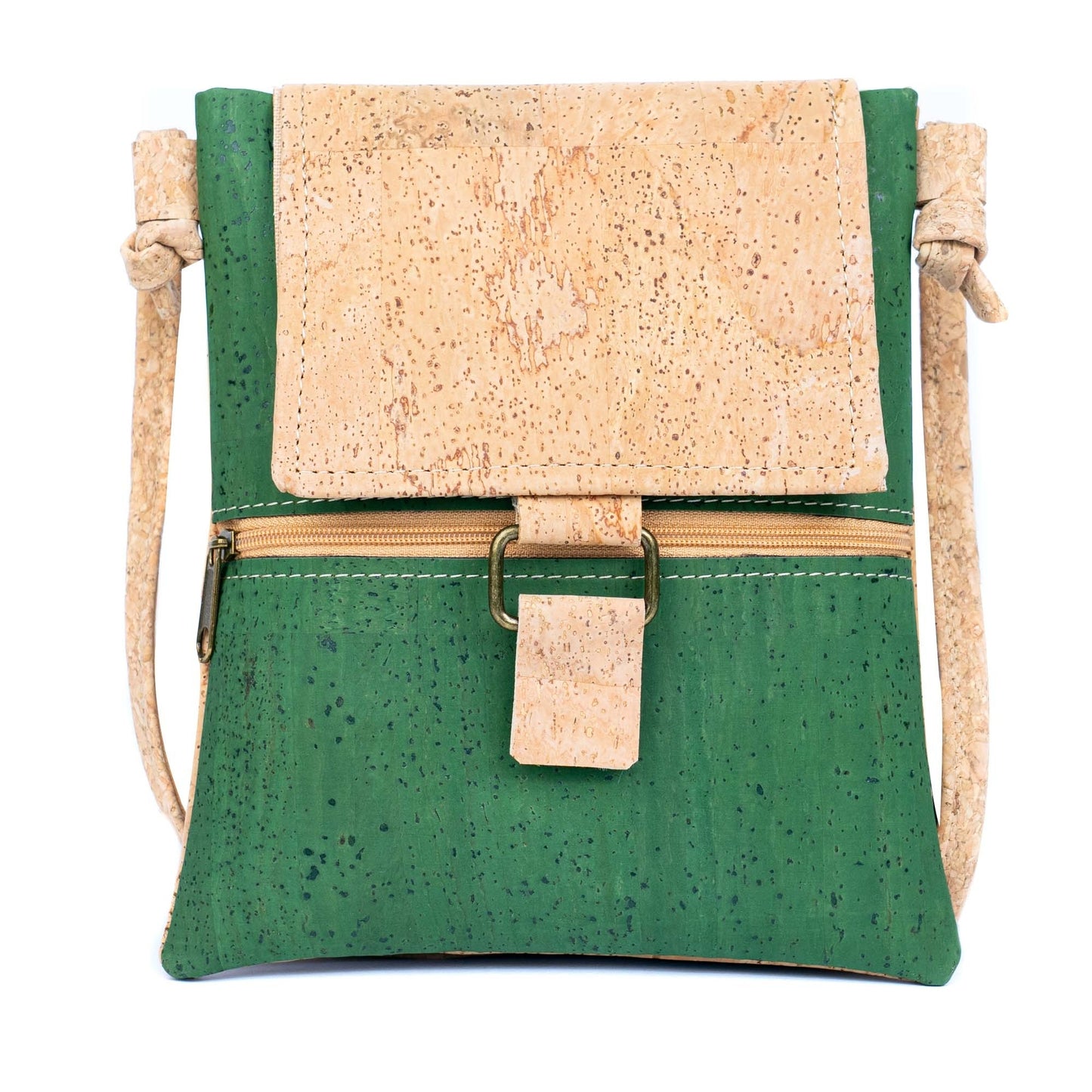 Cork Crossbody Bag - Vegan Fold-Over Messenger Bag BAGP-346