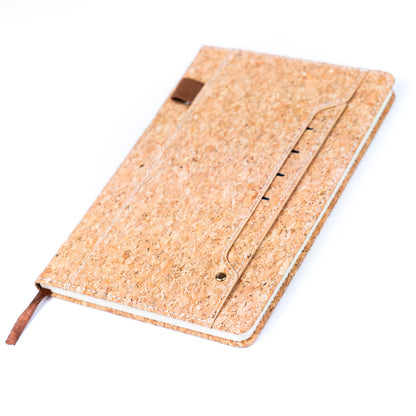 Cork Dairy Notebook with Card Holder and Pen Holder  L-1011