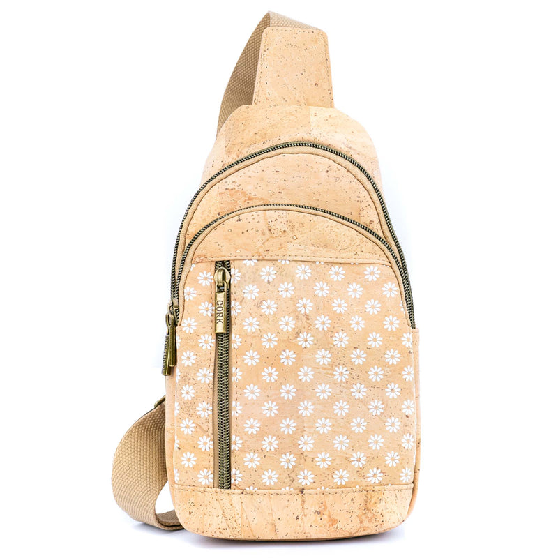 Cork Sling Bag with Adjustable Strap – Floral & Geometric Patterns BAG-2374