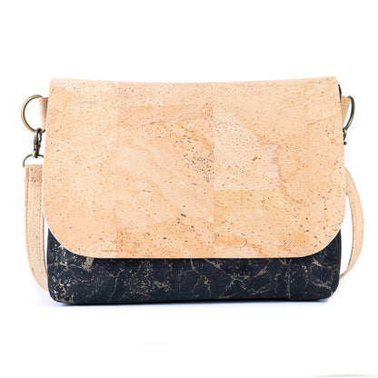 Cork Crossbody Shoulder Bag – Vegan Cork Purse with Zipper Closure | BGBP-115