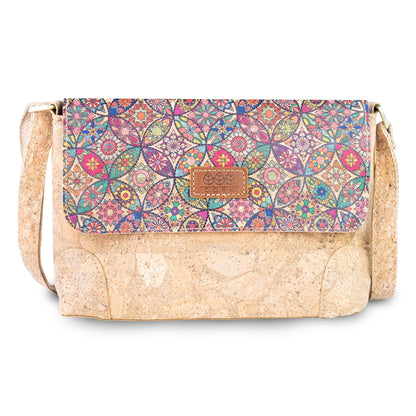 Printed Cork Crossbody Bag with Adjustable Strap BAGD-666