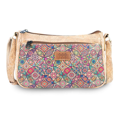 Cork Crossbody Bag with Front Zip Pocket – Adjustable Strap BAGD-653
