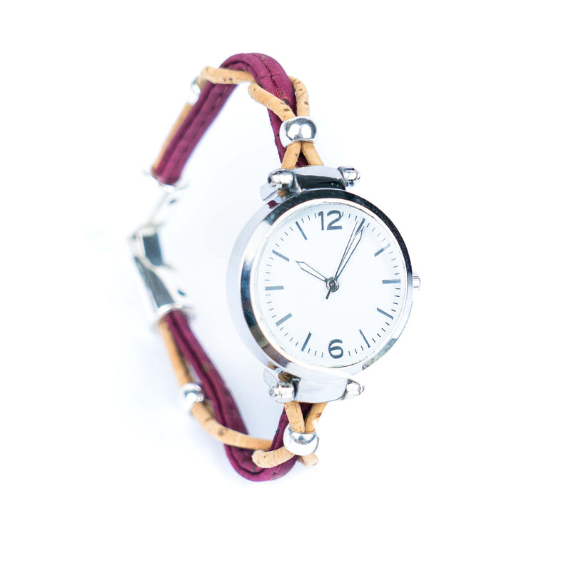 Natural Colored Cork Threads and Alloy accessories Handmade DIY Ladies Fashion Watch WA-464