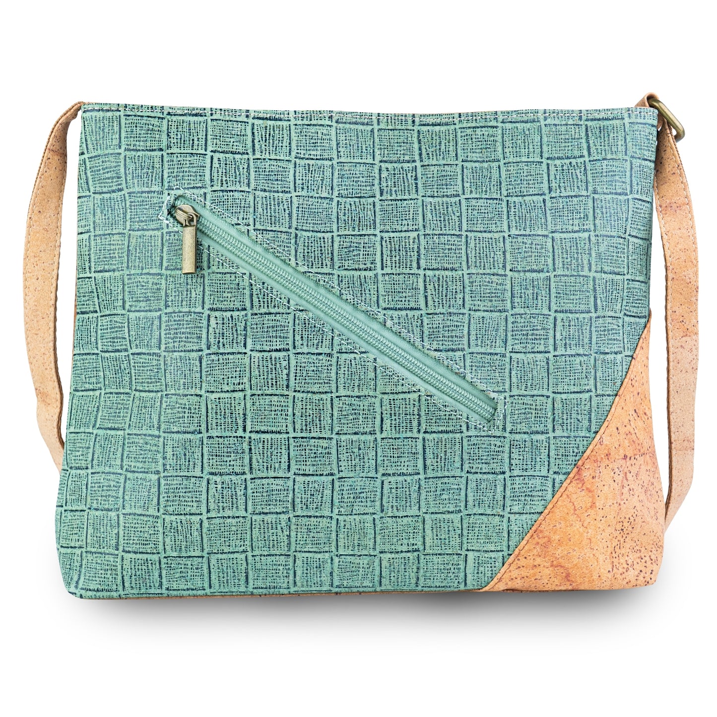 Natural Cork Textured Crossbody Bag for Women – Vegan Shoulder Handbag BAG-2406