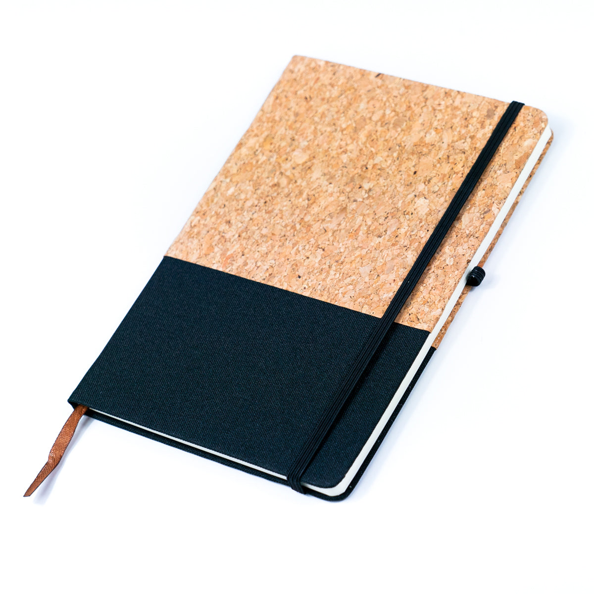 Canvas and Cork Fusion Notebook in Black, Gray, Blue, and Green L-1010