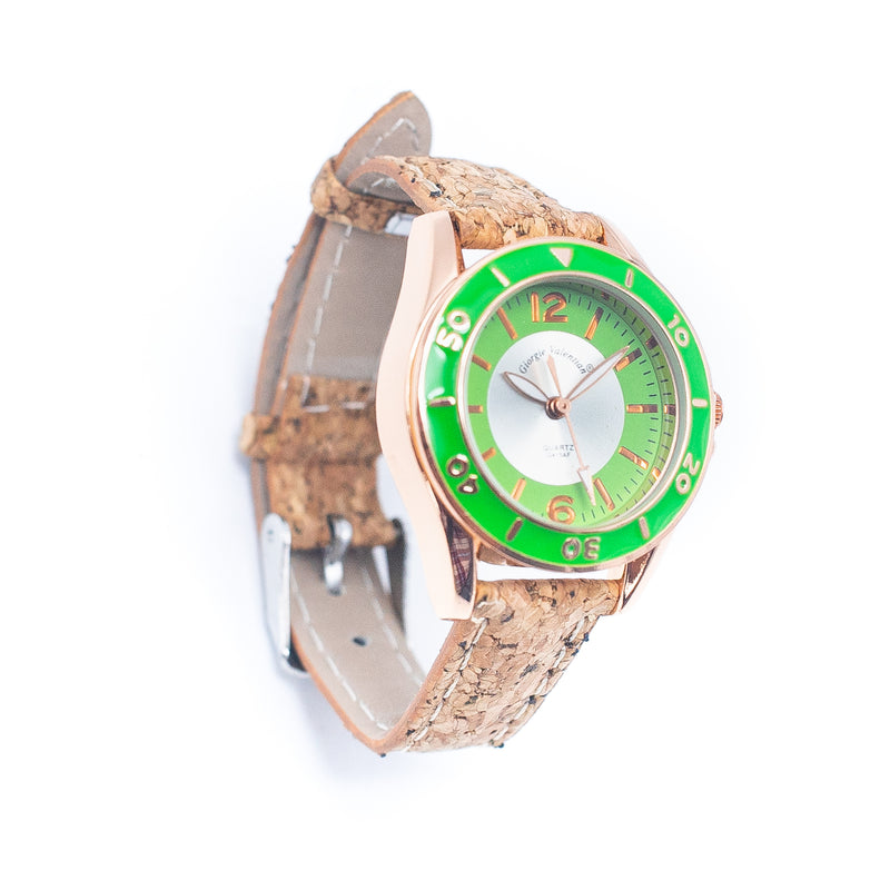 Stylish Casual Watch with Natural Cork Watch Strap WA-341-A-without box