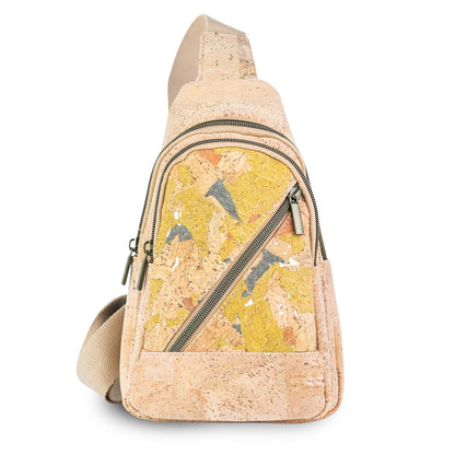 Natural Cork Sling Backpack for Women – Vegan Crossbody Chest Bag BAG-2400