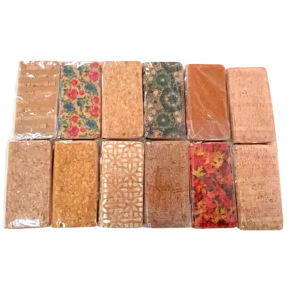 12pcs | Printed Cork Zip-Around Wallet —BAGD-623