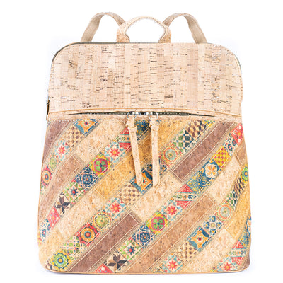 Patchwork Cork Backpack – Sustainable & Stylish BAGD-590