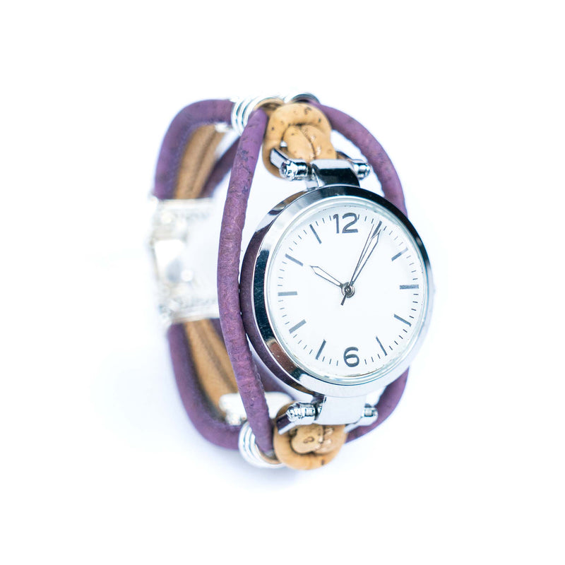 Natural Colored Cork Threads and Alloy accessories Handmade DIY Ladies Fashion Watch WA-461