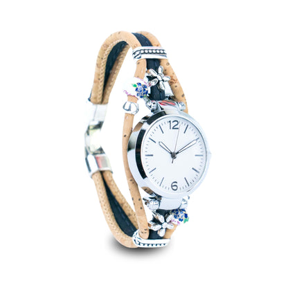 Natural cork line handmade ladies fashion watch WA-457