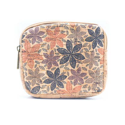 Cork coin purse cube pattern wallet BAGF-002-MIX-8 RANDOM