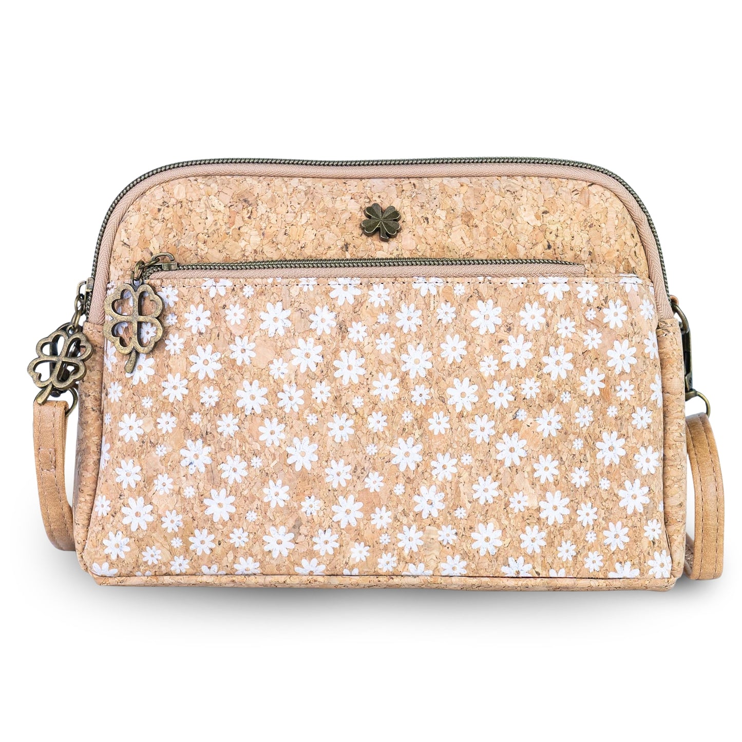 Cork Crossbody Bag — Double Zip BAGD-647