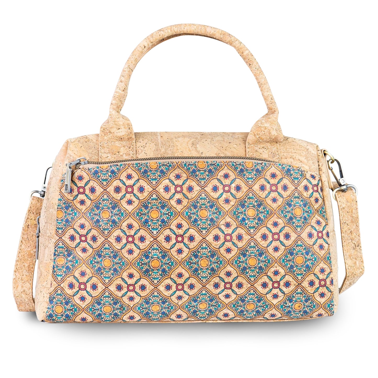Small Cork Handbag with Printed Front BAGD-661