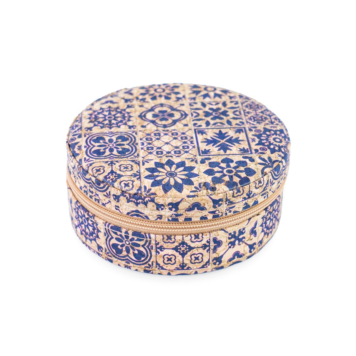 Round Tile Cork Jewelry Box L-1226