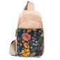 Natural Women's Three-Compartment Sling Bag BAG-2296