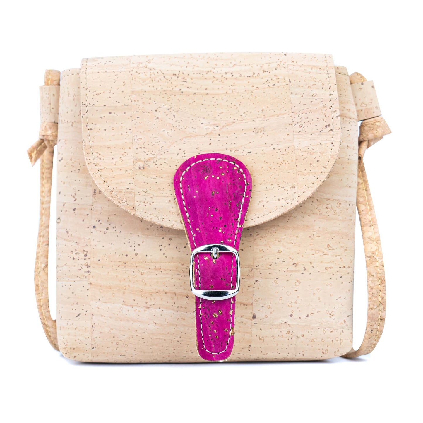 Cork Phone Crossbody Bag | Lightweight Mini Shoulder Bag — Natural Cork Inside & Out BAGP-364