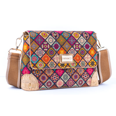 Elegant Printed Cork Crossbody Bag for Women BAGD-587