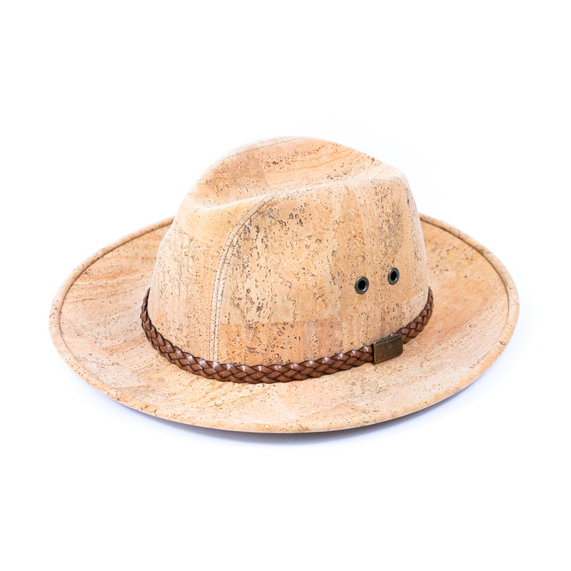 Natural & Tobacco-Toned Cork Cowboy Hat  L-1040