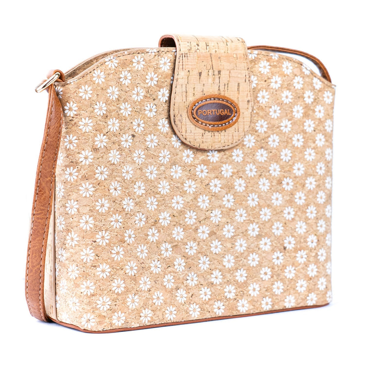 Floral Printed Cork Crossbody Bag BAGD-597