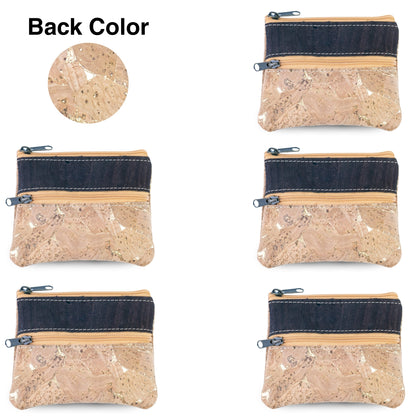 Lisbon Cork Coin Purse with Two Zip Pockets – Pack of 5 | BAGP-289C