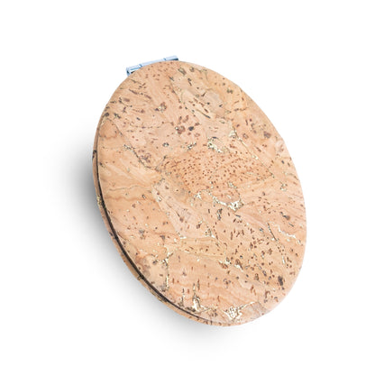 Slim Oval Cork Compact Mirror – Double-Sided (12-Pack) L-1211-12