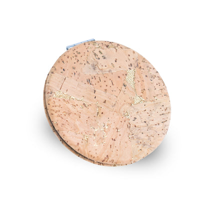 Round Cork Compact Mirror – Double-Sided (12-Pack) L-1208-12