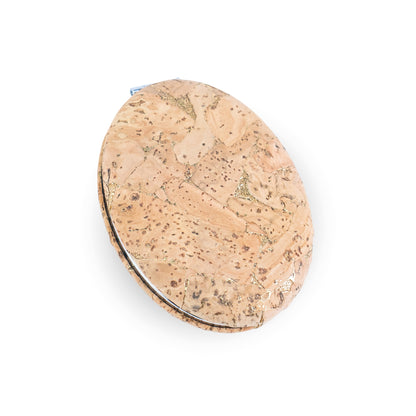 Oval Cork Compact Mirror – Double-Sided (12-Pack) L-1207-12