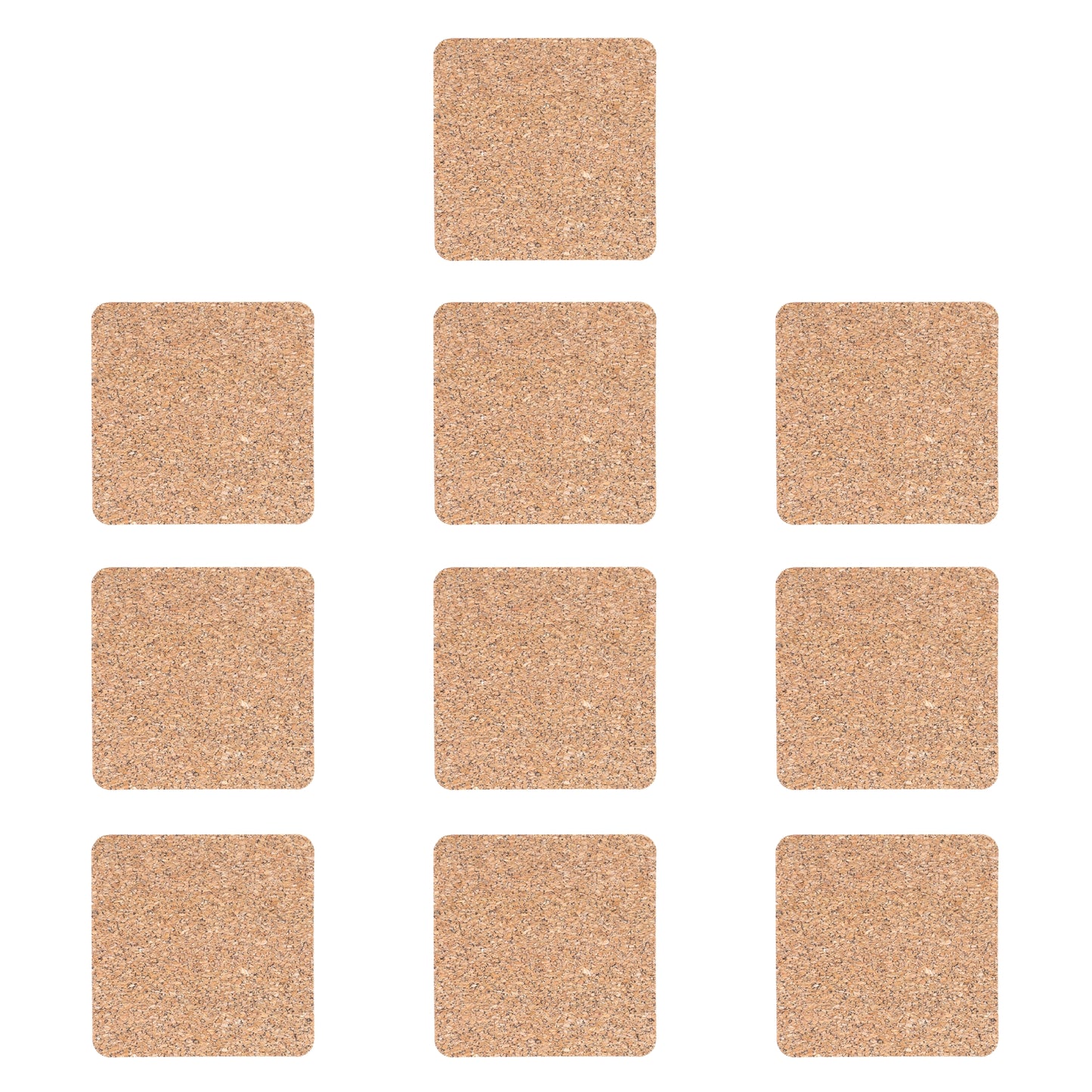 10units-Natural Cork Coasters  – Heat-Resistant Drink Mats L-1168-10
