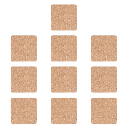 10units-Natural Cork Coasters  – Heat-Resistant Drink Mats L-1168-10